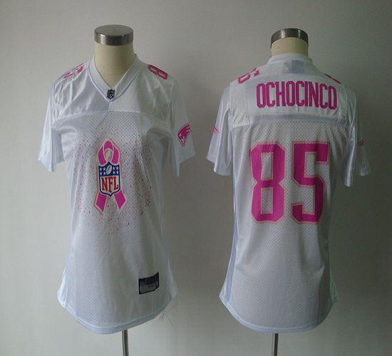 Patriots #85 Chad Ochocinco White 2011 Breast Cancer Awareness Stitched NFL Jersey - Click Image to Close